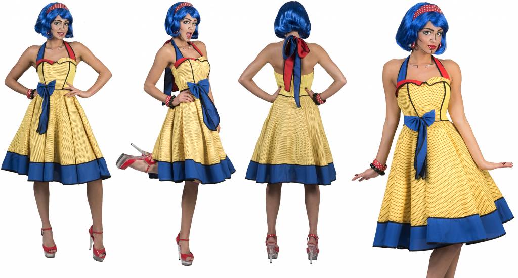 Funny Fashion Jurk Pop art kostuum