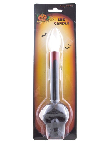 Funny Fashion Kandelaar doodskop met kaars