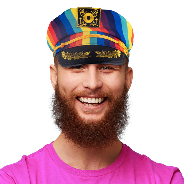 Funny Fashion Kapiteinspet regenboog Pride