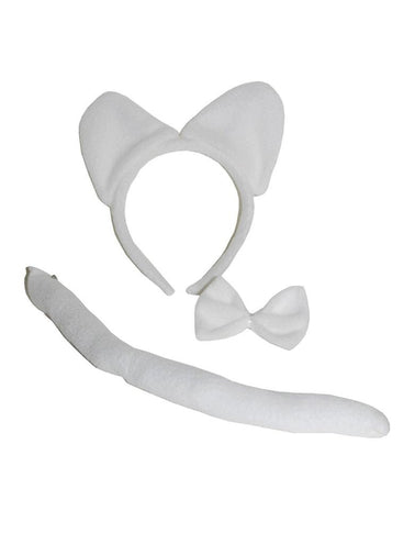 Funny Fashion Katten set wit 3-delig