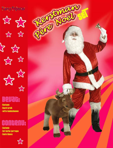 Funny Fashion Kerstmanpak super de luxe volwassenen