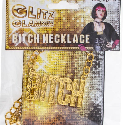 Funny Fashion Ketting bitch goud