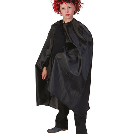 Funny Fashion Kindercape zwart Nylon