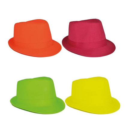 Funny Fashion Kojak gleufhoed Marit neon roze