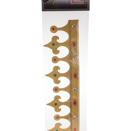 Funny Fashion Koningskroon met glitter goud