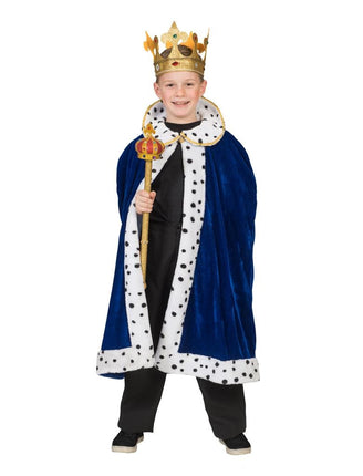 Funny Fashion Koningsmantel voor kinderen Blauw