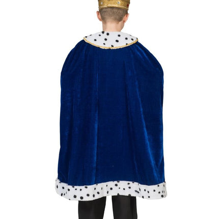 Funny Fashion Koningsmantel voor kinderen Blauw