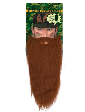 Funny Fashion Lange bruine nep baard met snor