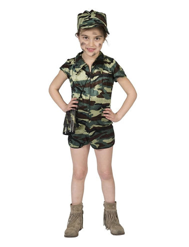 Funny Fashion Legermeisje kostuum kind