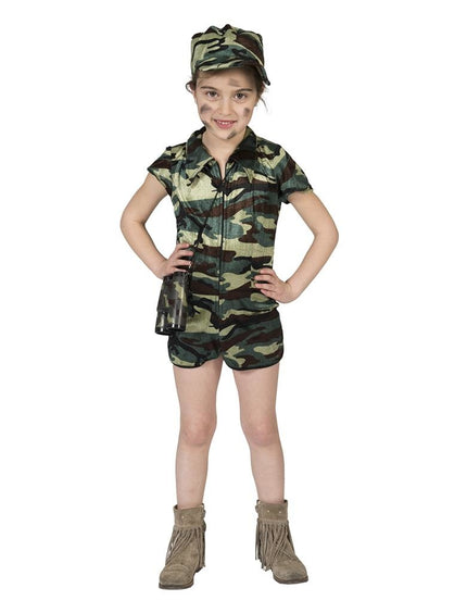 Funny Fashion Legermeisje kostuum kind