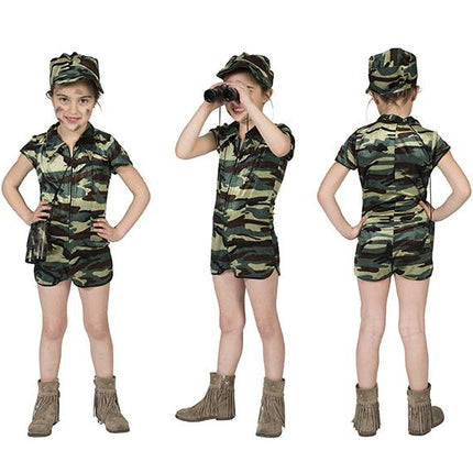 Funny Fashion Legermeisje kostuum kind