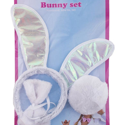 Funny Fashion Luxe Bunny set roze 3-delig
