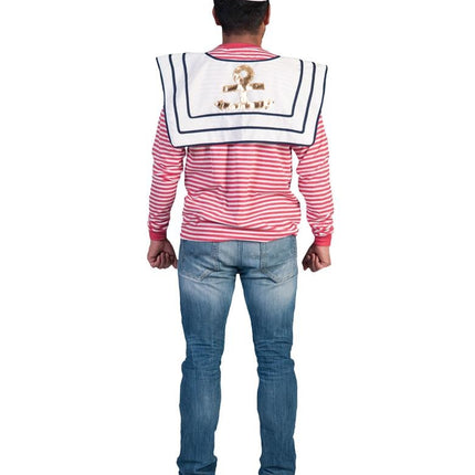 Funny Fashion Matrozenkraag met stropdas wit blauw