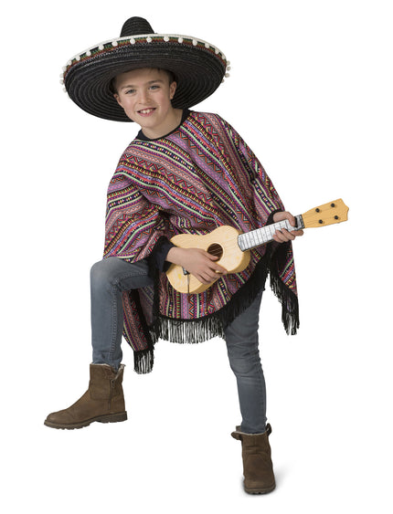 Funny Fashion Mexicaanse poncho Pedro kinderen