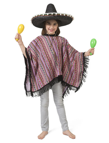 Funny Fashion Mexicaanse poncho Pedro kinderen