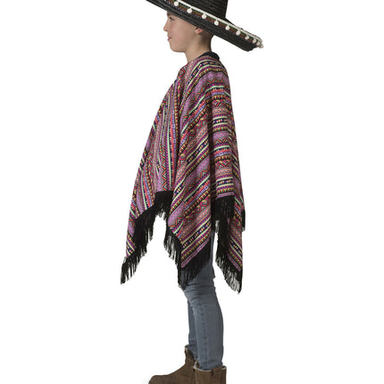 Funny Fashion Mexicaanse poncho Pedro kinderen