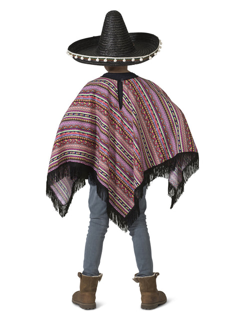 Funny Fashion Mexicaanse poncho Pedro kinderen