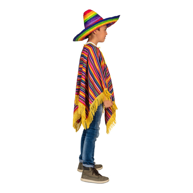 Funny Fashion Mexicaanse poncho Tequila kinderen