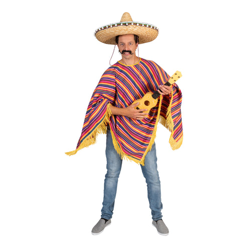 Funny Fashion Mexicaanse Poncho Tequila Sunrise