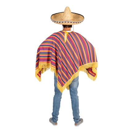 Funny Fashion Mexicaanse Poncho Tequila Sunrise