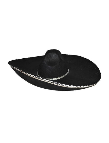 Funny Fashion Mexicaanse sombrero hoed zwart