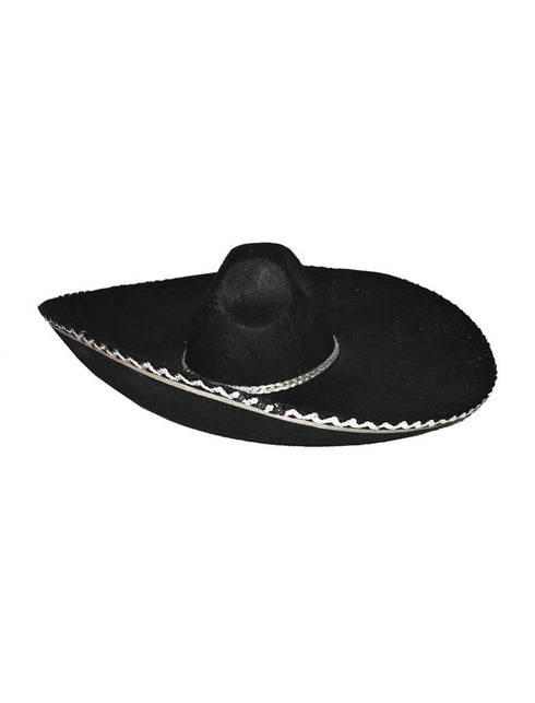 Funny Fashion Mexicaanse sombrero hoed zwart