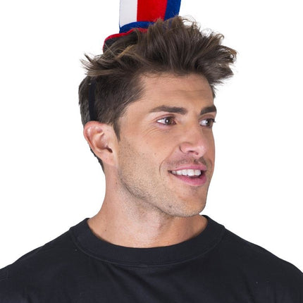 Funny Fashion Mini hoed rood wit blauw