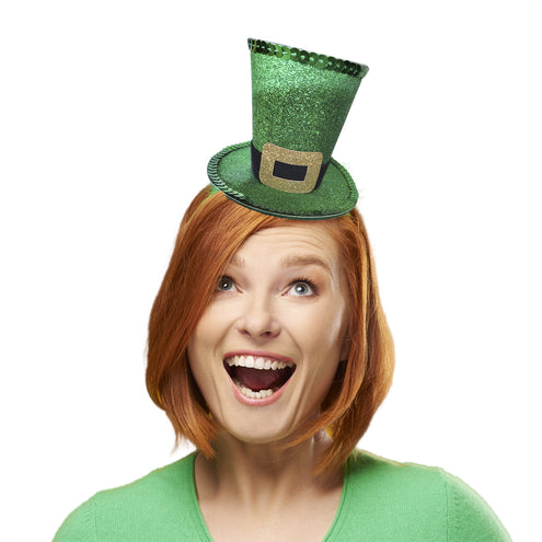 Funny Fashion Mini Hoedje St. Patrick's Day glitter