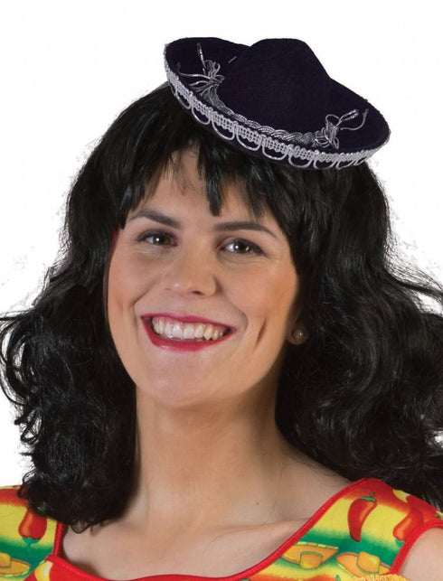 Funny Fashion Mini sombrero zwart 17cm