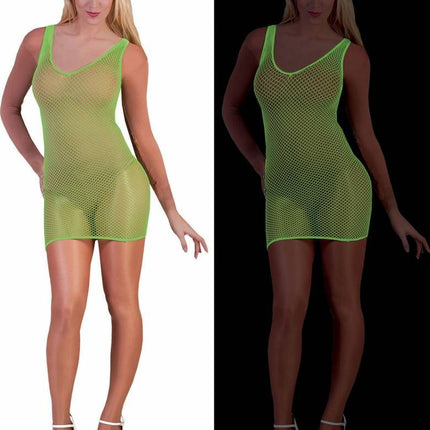 Funny Fashion Neon groene netjurkjes voor feestjes
