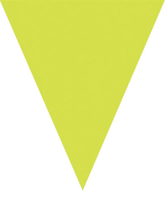 Funny Fashion Neon groene vlaggenlijn slinger 5mtr.