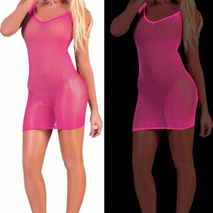 Funny Fashion Neon roze net jurk voor party's