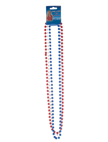 Funny Fashion Nep parelketting rood wit blauw