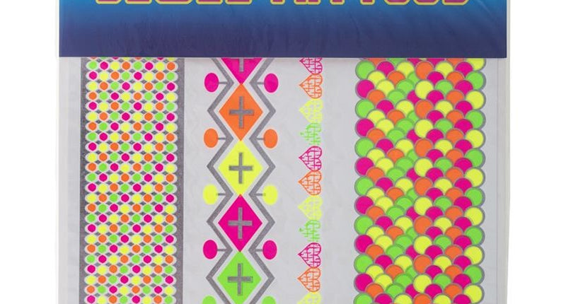 Funny Fashion Nep tattoos neon kleuren