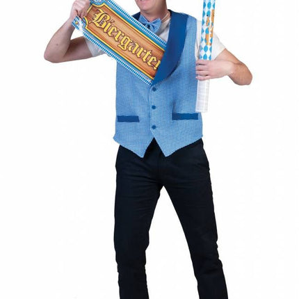 Funny Fashion Oktoberfest gillet heren blauw wit