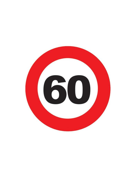 Funny Fashion Onderzetters verkeersbord 60 jaar