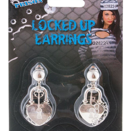 Funny Fashion Oorbellen met slot gevangene