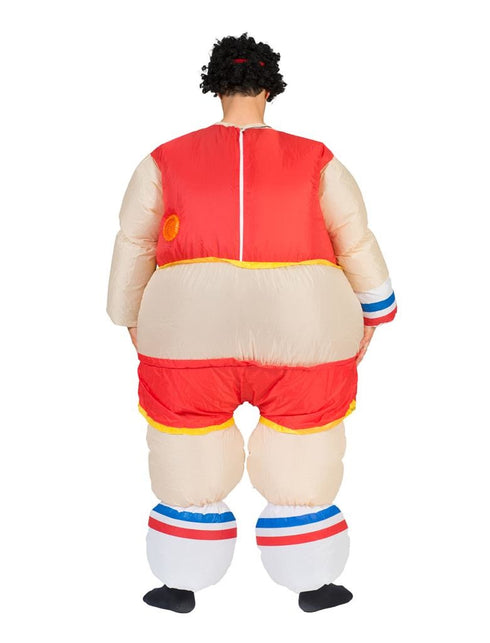 Funny Fashion Opblaasbaar atleet kostuum dikke bennie