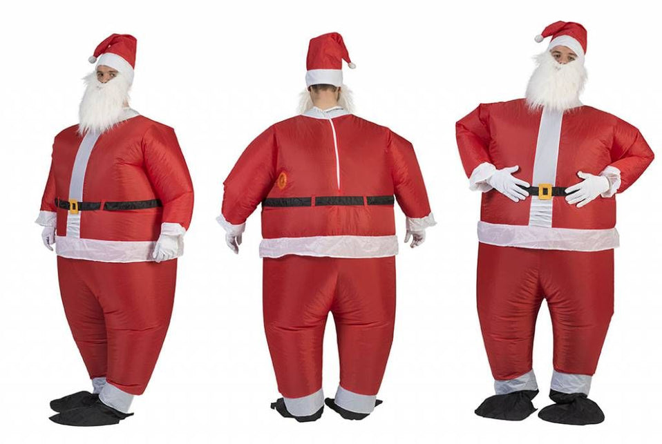 Funny Fashion Opblaasbaar Kerstman pak Santa