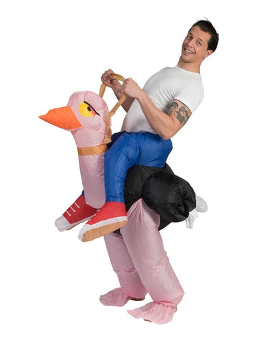 Funny Fashion Opblaasbaar Struisvogel pak