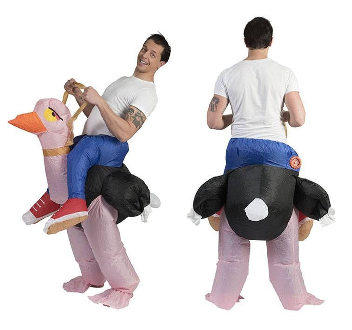 Funny Fashion Opblaasbaar Struisvogel pak