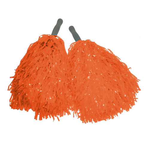 Funny Fashion Oranje pom poms op stokje