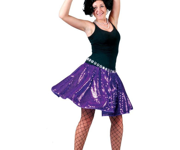 Paars glitter rokje dames Feestelijk en sprankelend rokje