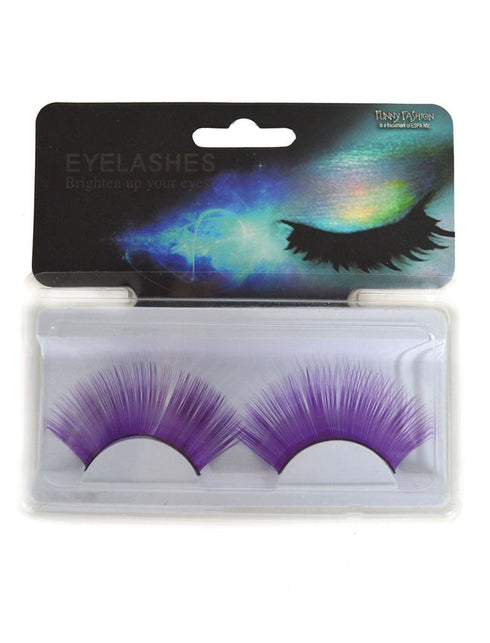 Funny Fashion Paarse nepwimpers lang model