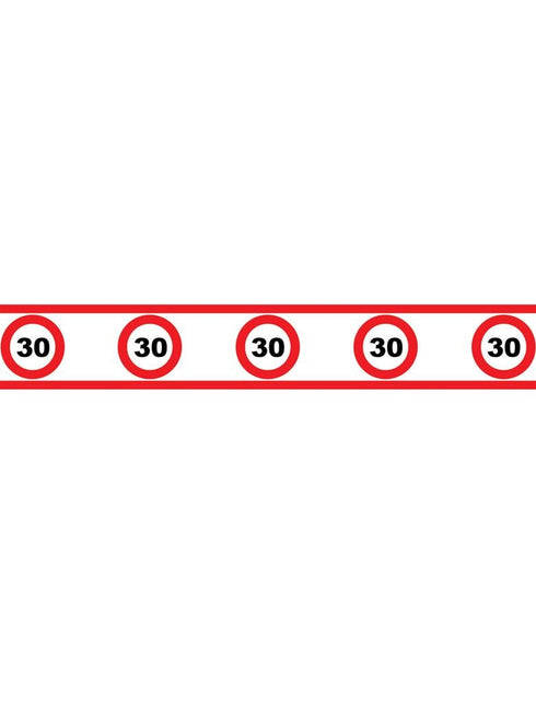 Funny Fashion Party tape 30 jaar met verkeersborden 610x8cm