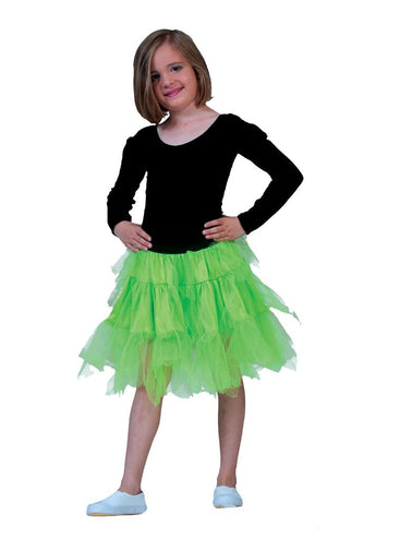 Funny Fashion Petticoat neon groen Lili kind