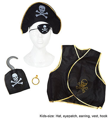 Funny Fashion Piraten vest kind met attributen piraat