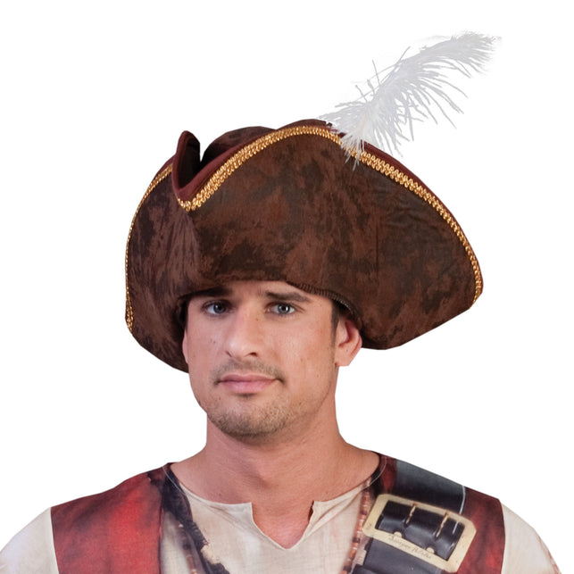 Funny Fashion Piratenhoed Stefan met veer