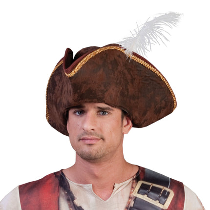 Funny Fashion Piratenhoed Stefan met veer
