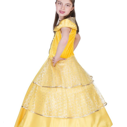 Funny Fashion Prinsessen pak Bella geel